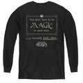 Fantastic Beasts Magic To Work Here Long Sleeve Kids Youth T Shirt Black Officially Licensed