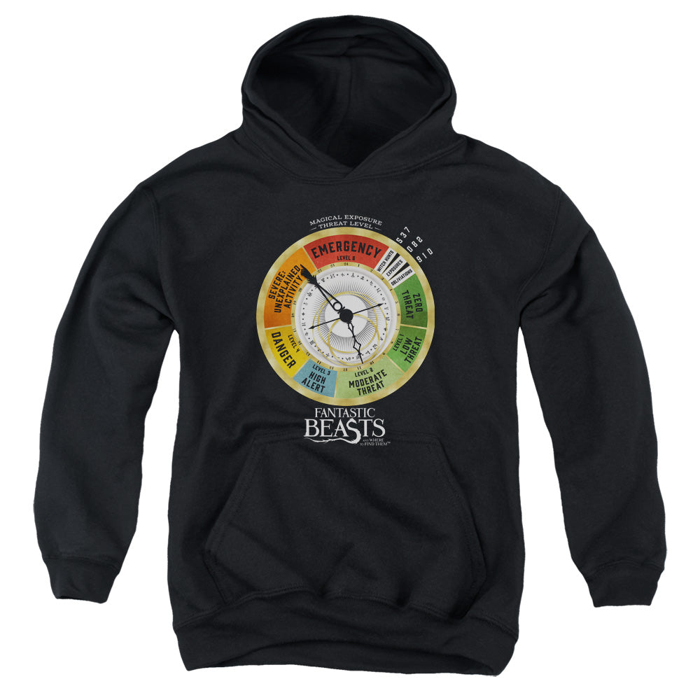 Fantastic Beasts Threat Gauge Kids Youth Hoodie Black Officially Licensed