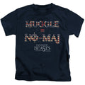 Fantastic Beasts Uk Us No Maj Juvenile Kids Youth T Shirt Navy Blue Officially Licensed