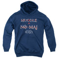 Fantastic Beasts Uk Us No Maj Kids Youth Hoodie Navy Blue Officially Licensed