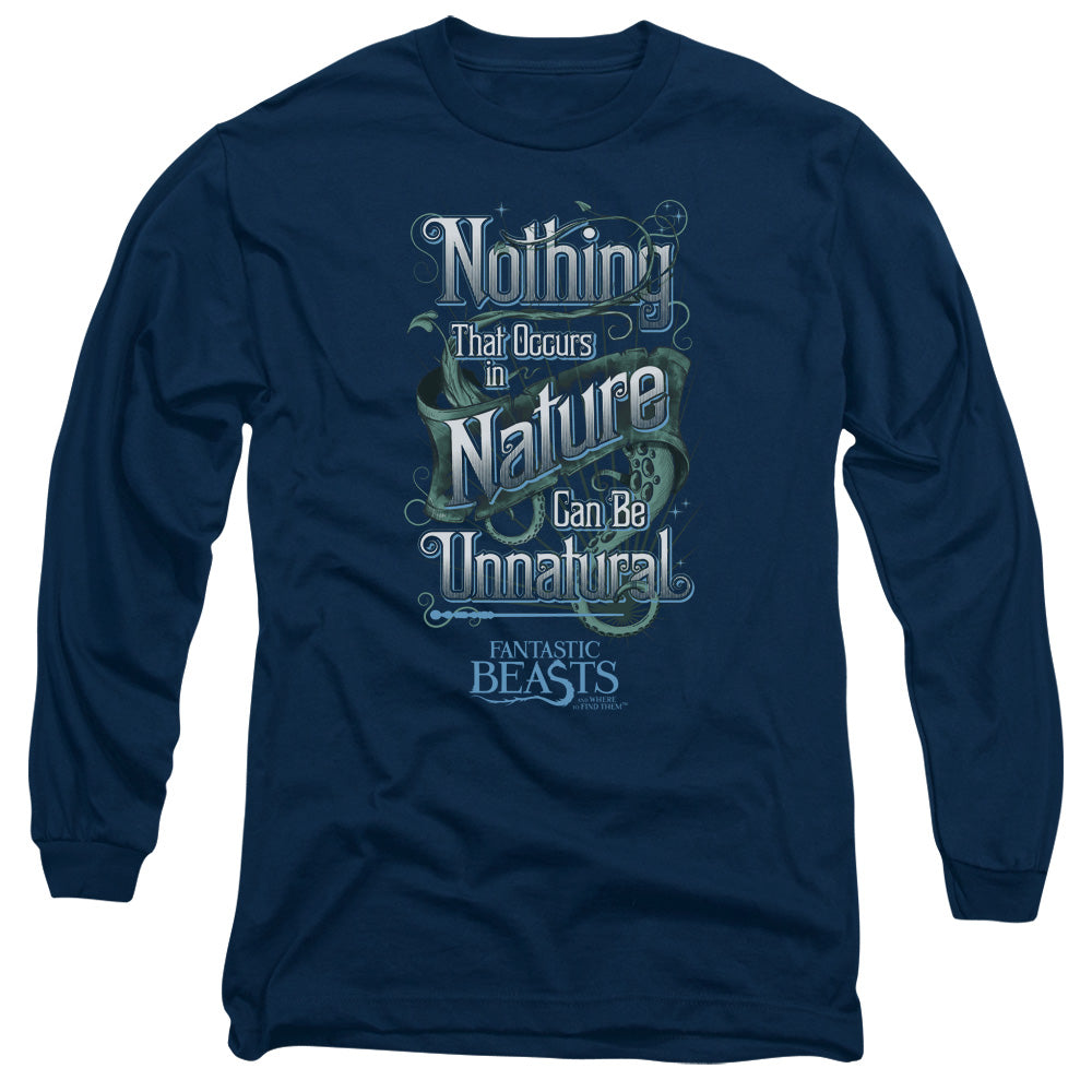 Fantastic Beasts Unnatural Mens Long Sleeve Shirt Navy Blue Officially Licensed
