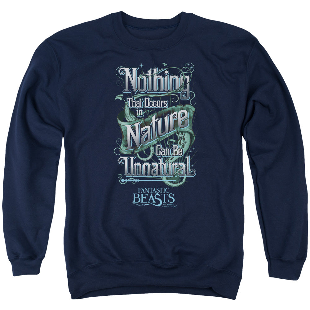 Fantastic Beasts Unnatural Mens Crewneck Sweatshirt Navy Blue Officially Licensed