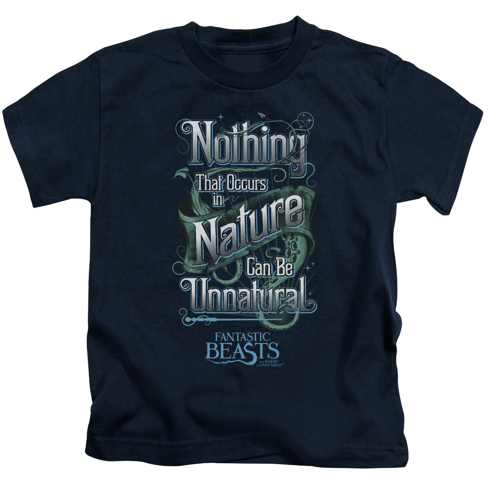 Fantastic Beasts Unnatural Juvenile Kids Youth T Shirt Navy Blue Officially Licensed