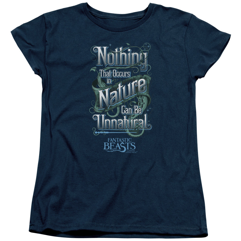 Fantastic Beasts Unnatural Womens T Shirt Navy Blue Officially Licensed