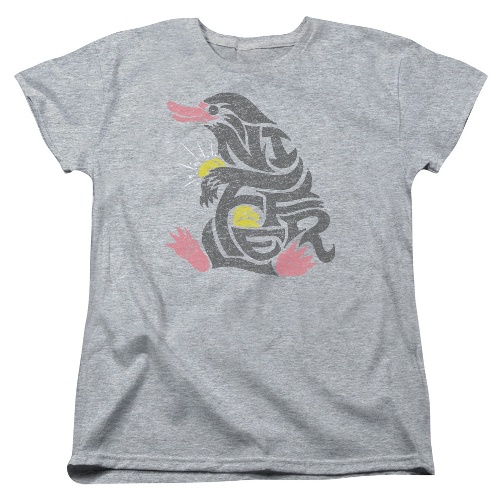 Fantastic Beasts Niffler Womens T Shirt Athletic Heather Officially Licensed