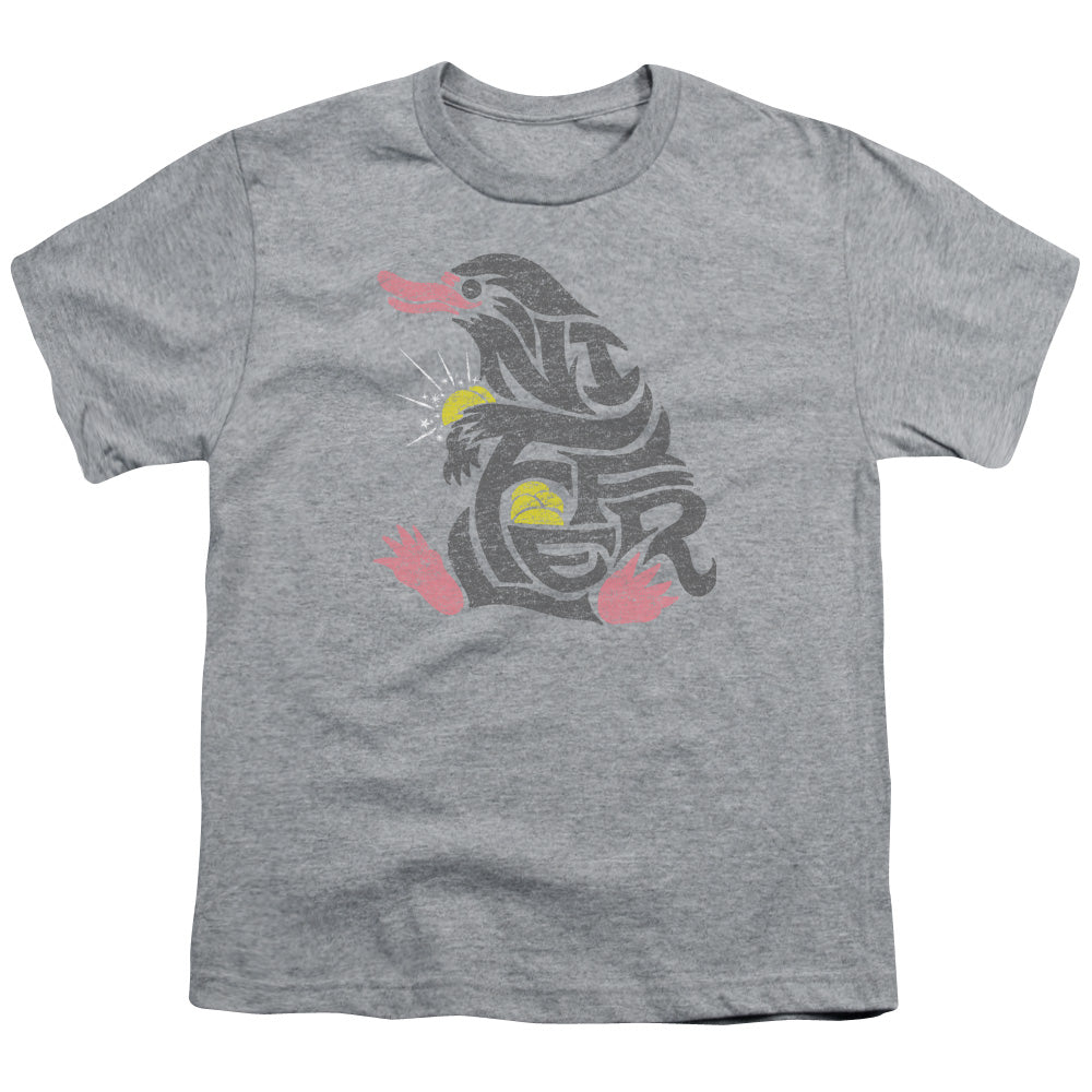 Fantastic Beasts Niffler Kids Youth T Shirt Athletic Heather Officially Licensed