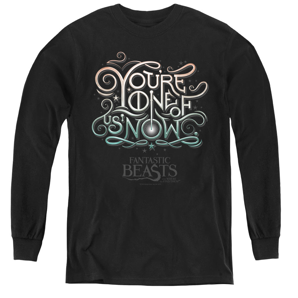 Fantastic Beasts One Of Us Long Sleeve Kids Youth T Shirt Black Officially Licensed