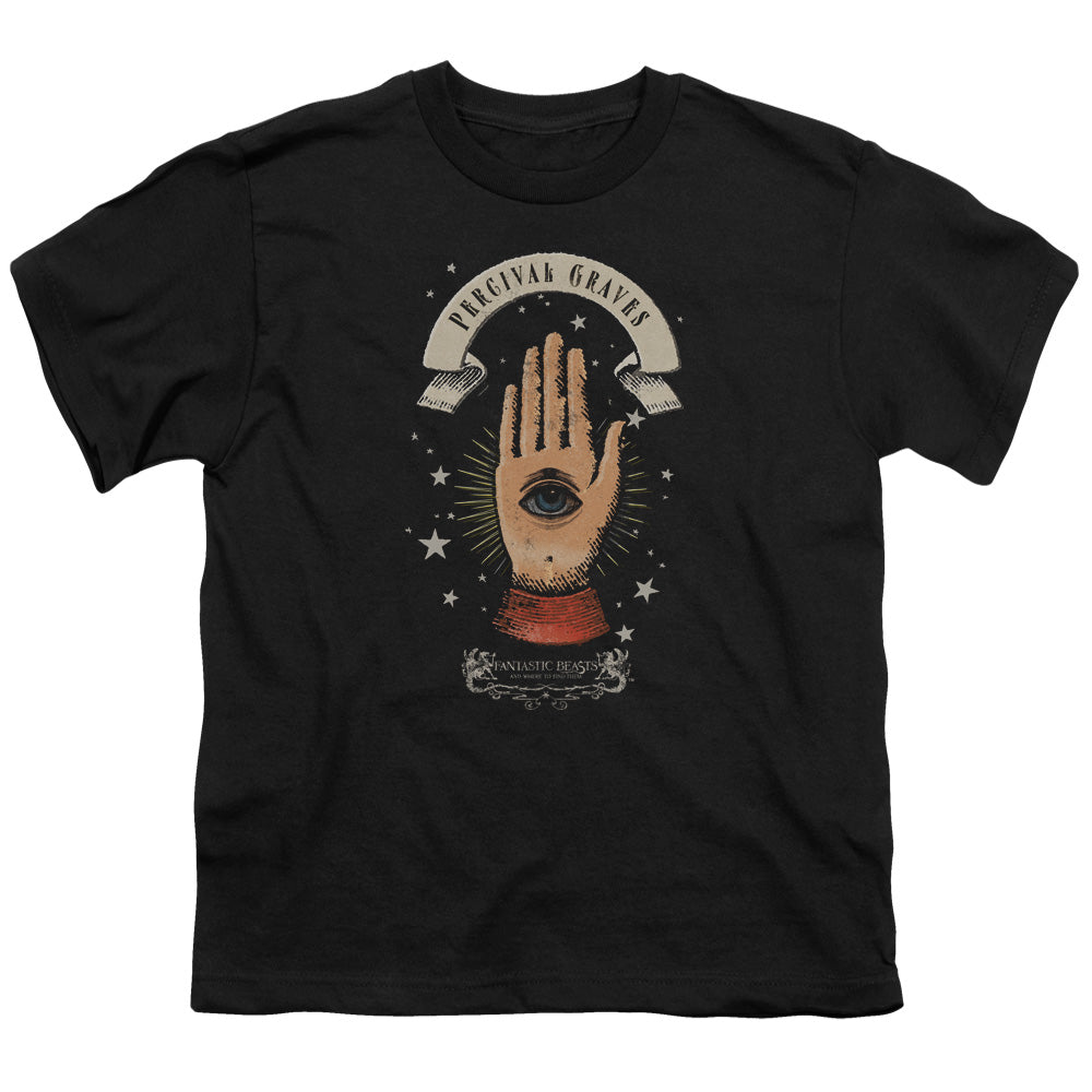 Fantastic Beasts Percival Graves Kids Youth T Shirt Black Officially Licensed