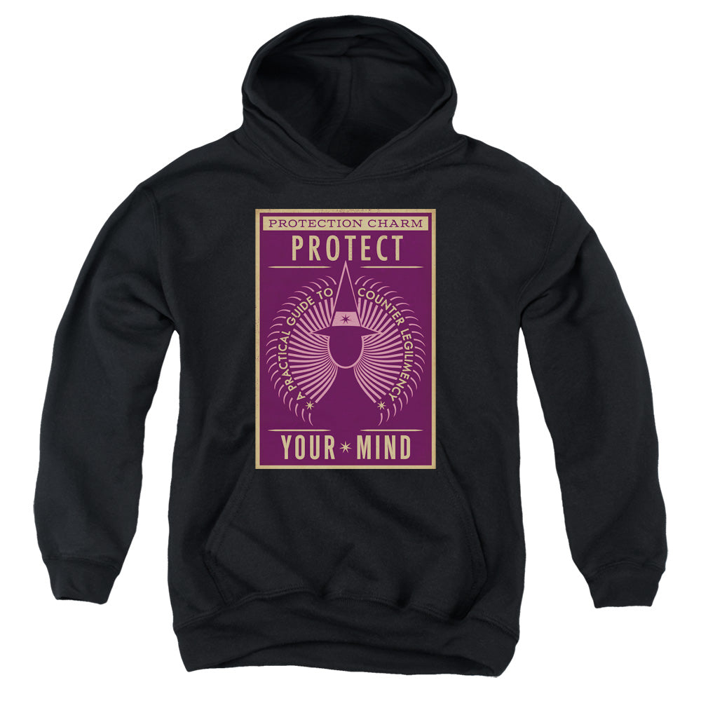 Fantastic Beasts Protect Your Mind Kids Youth Hoodie Black Officially Licensed