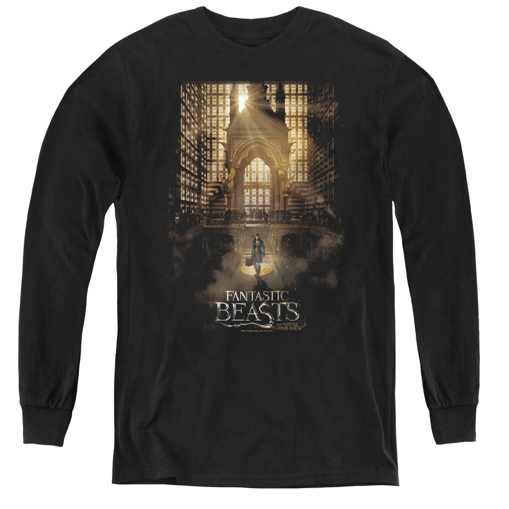 Fantastic Beasts Poster Long Sleeve Kids Youth T Shirt Black Officially Licensed