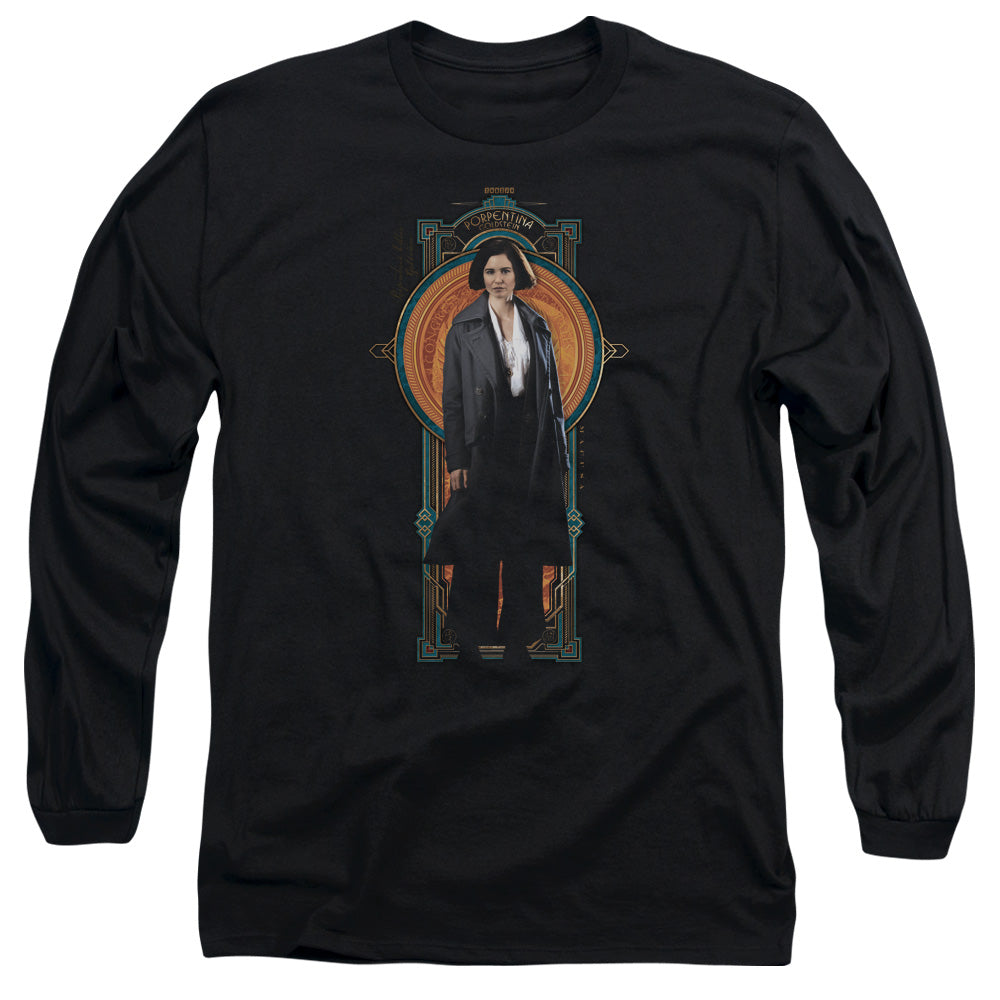 Fantastic Beasts Porpentina Goldstein Mens Long Sleeve Shirt Black Officially Licensed Officially Licensed