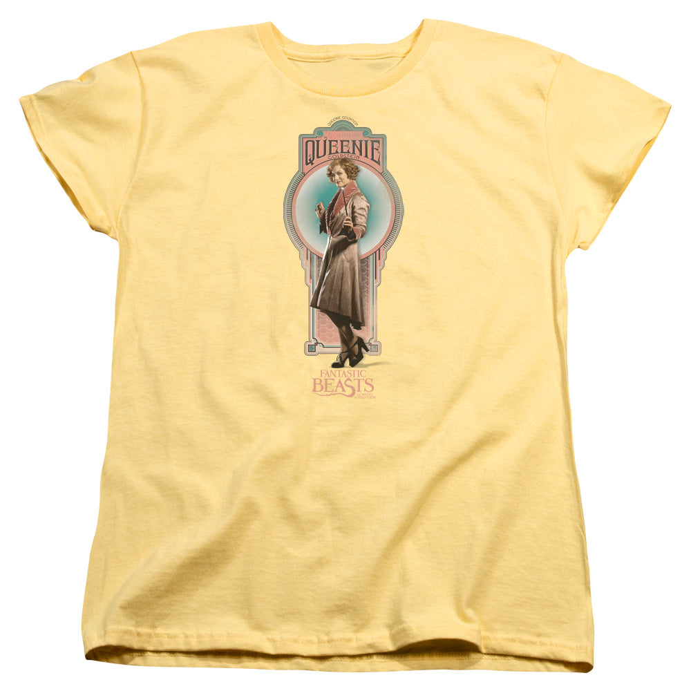 Fantastic Beasts Queenie Womens T Shirt Yellow Officially Licensed
