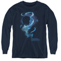 Fantastic Beasts 2 Newt Silhouette Long Sleeve Kids Youth T Shirt Navy Blue Officially Licensed