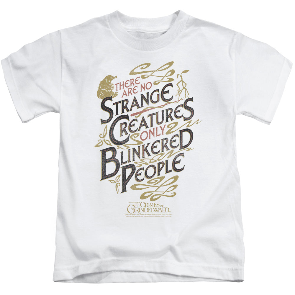 Fantastic Beasts 2 Blinkered People Juvenile Kids Youth T Shirt White Officially Licensed