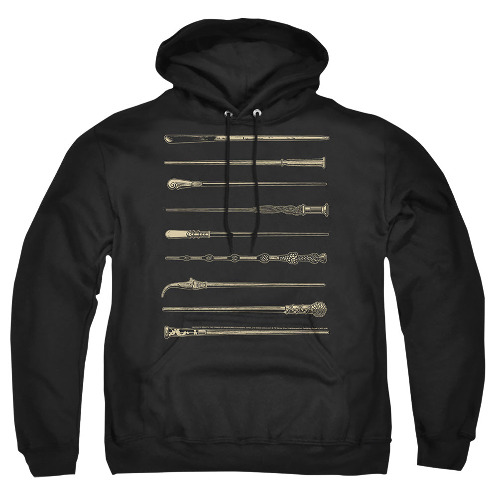 Fantastic Beasts 2 Wands Mens Hoodie Black Officially Licensed