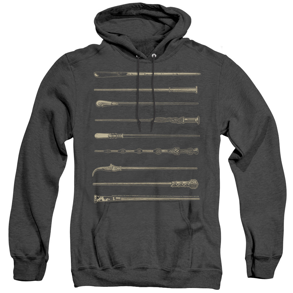 Fantastic Beasts 2 Wands Heather Mens Hoodie Black Officially Licensed