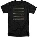 Fantastic Beasts 2 Wands Mens Tall T Shirt Black Officially Licensed