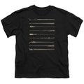 Fantastic Beasts 2 Wands Kids Youth T Shirt Black Officially Licensed