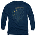 Fantastic Beasts 2 Suitcase Mens Long Sleeve Shirt Navy Blue Officially Licensed