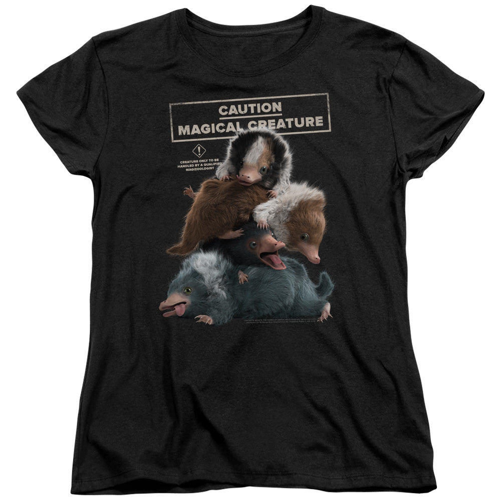 Fantastic Beasts 2 Cuddle Puddle Womens T Shirt Black Officially Licensed