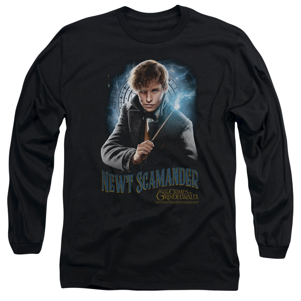 Fantastic Beasts 2 Scamander Monogram Mens Long Sleeve Shirt Black Officially Licensed Officially Licensed