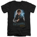 Fantastic Beasts 2 Scamander Monogram Mens Slim Fit V-Neck T Shirt Black Officially Licensed