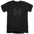 Fantastic Beasts 2 Grindelwald Sigil Mens Slim Fit V-Neck T Shirt Black Officially Licensed