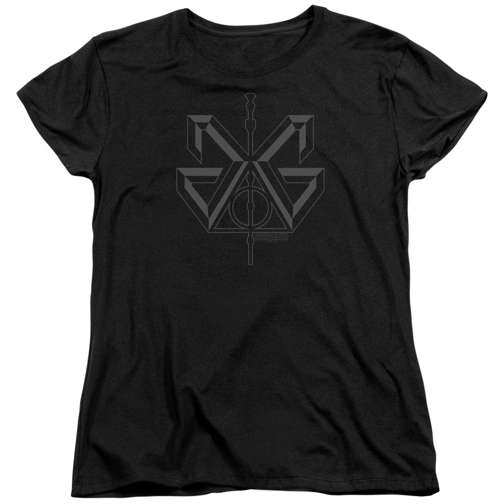 Fantastic Beasts 2 Grindelwald Sigil Womens T Shirt Black Officially Licensed