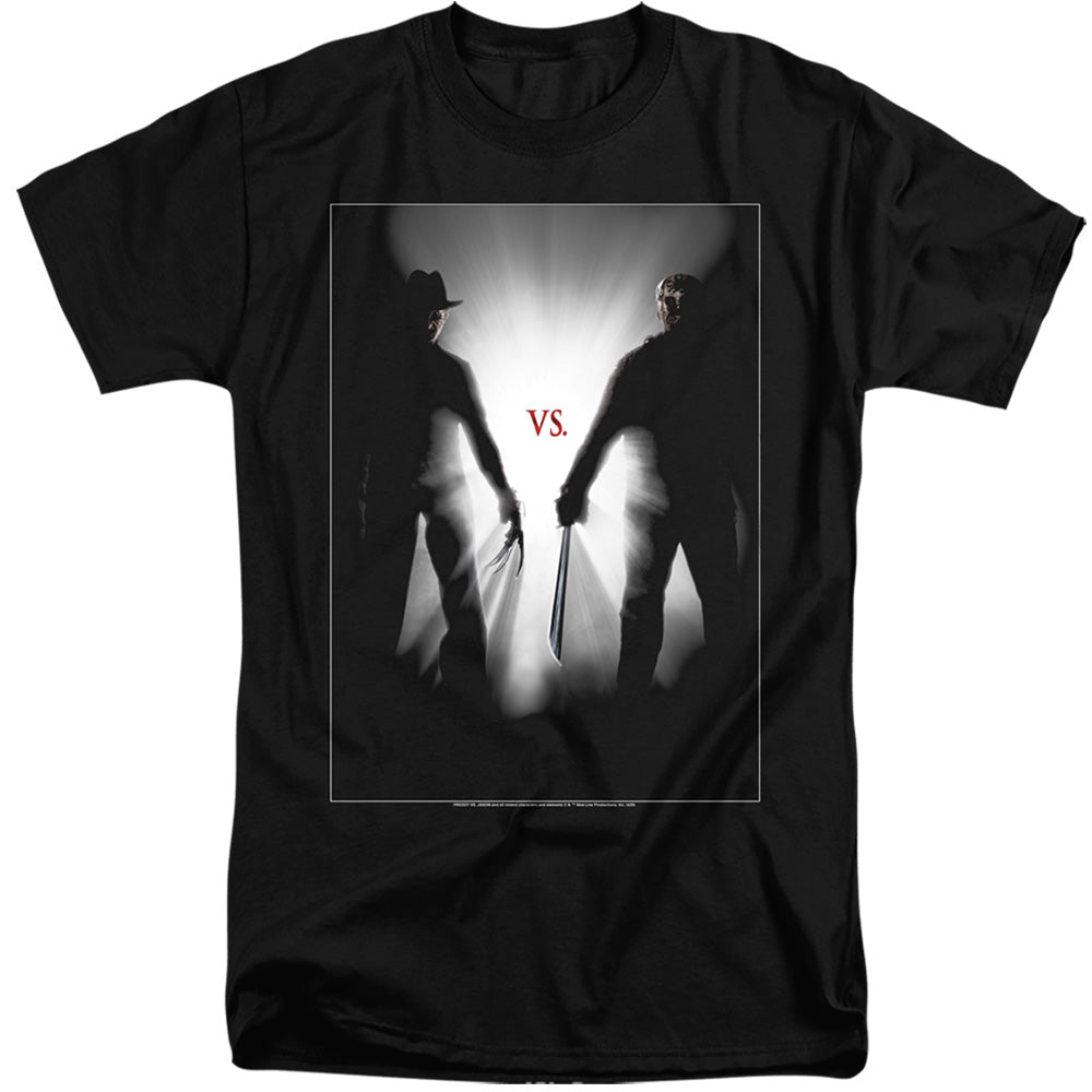 Freddy Vs Jason Silhouettes Mens Tall T Shirt Black Officially Licensed
