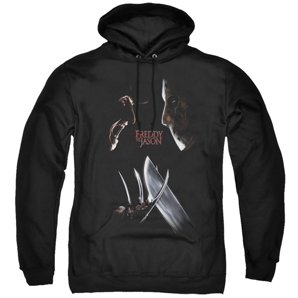 Freddy Vs Jason Face Off Mens Hoodie Black Officially Licensed