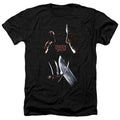 Freddy Vs Jason Face Off Heather Mens T Shirt Black Officially Licensed