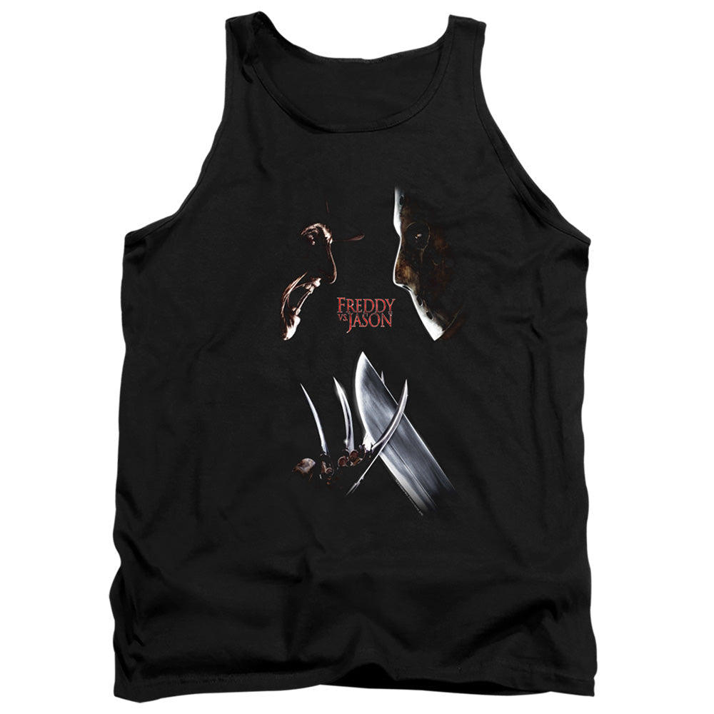 Freddy Vs Jason Face Off Mens Tank Top Shirt Black Officially Licensed