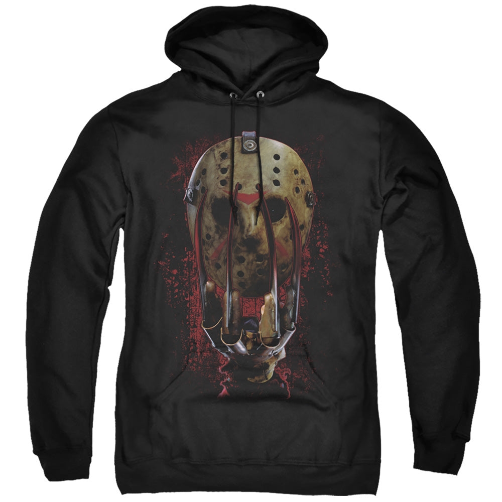 Freddy Vs Jason Mask And Claws Mens Hoodie Black Officially Licensed
