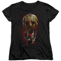 Freddy Vs Jason Mask And Claws Womens T Shirt Black Officially Licensed