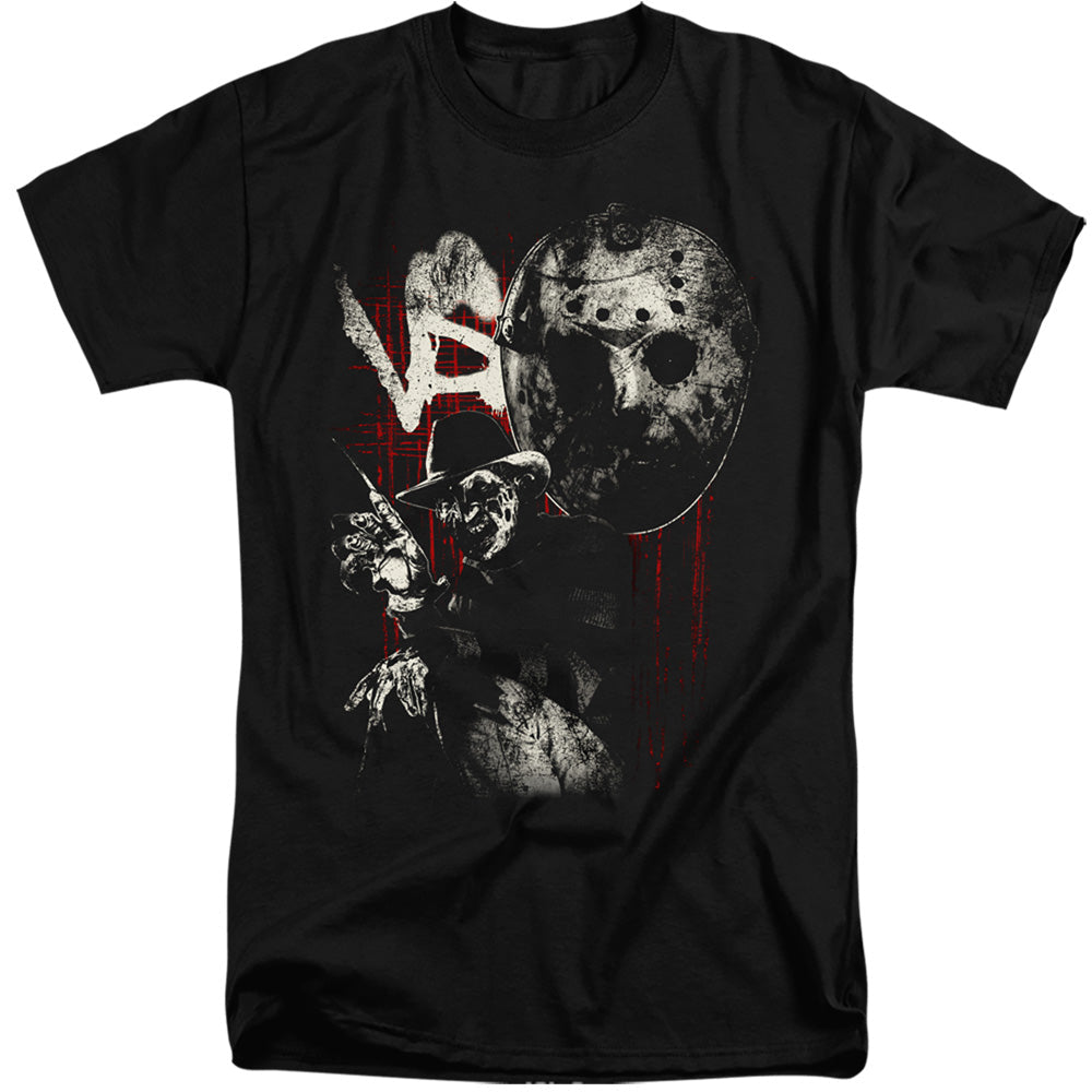 Freddy Vs Jason Scratches Mens Tall T Shirt Black Officially Licensed