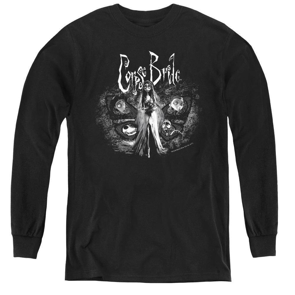Corpse Bride Bride To Be Long Sleeve Kids Youth T Shirt Black Officially Licensed