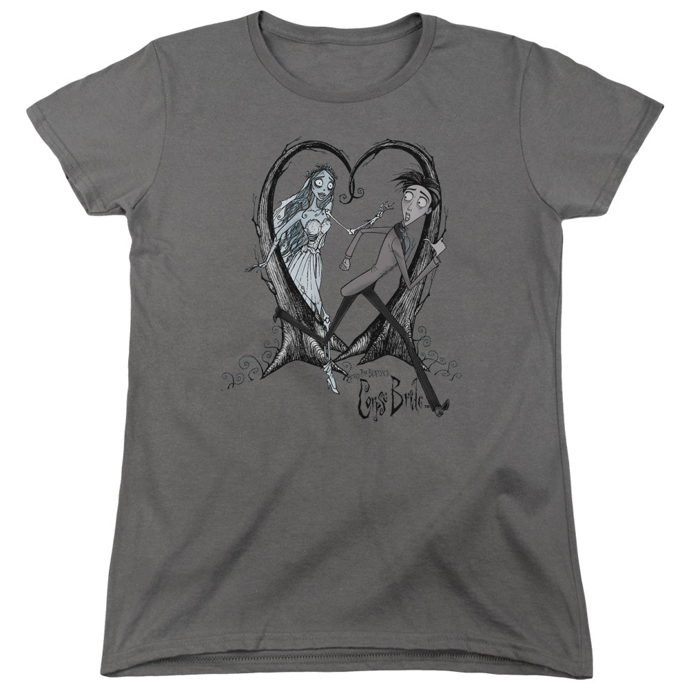 Corpse Bride Runaway Groom Womens T Shirt Charcoal Officially Licensed