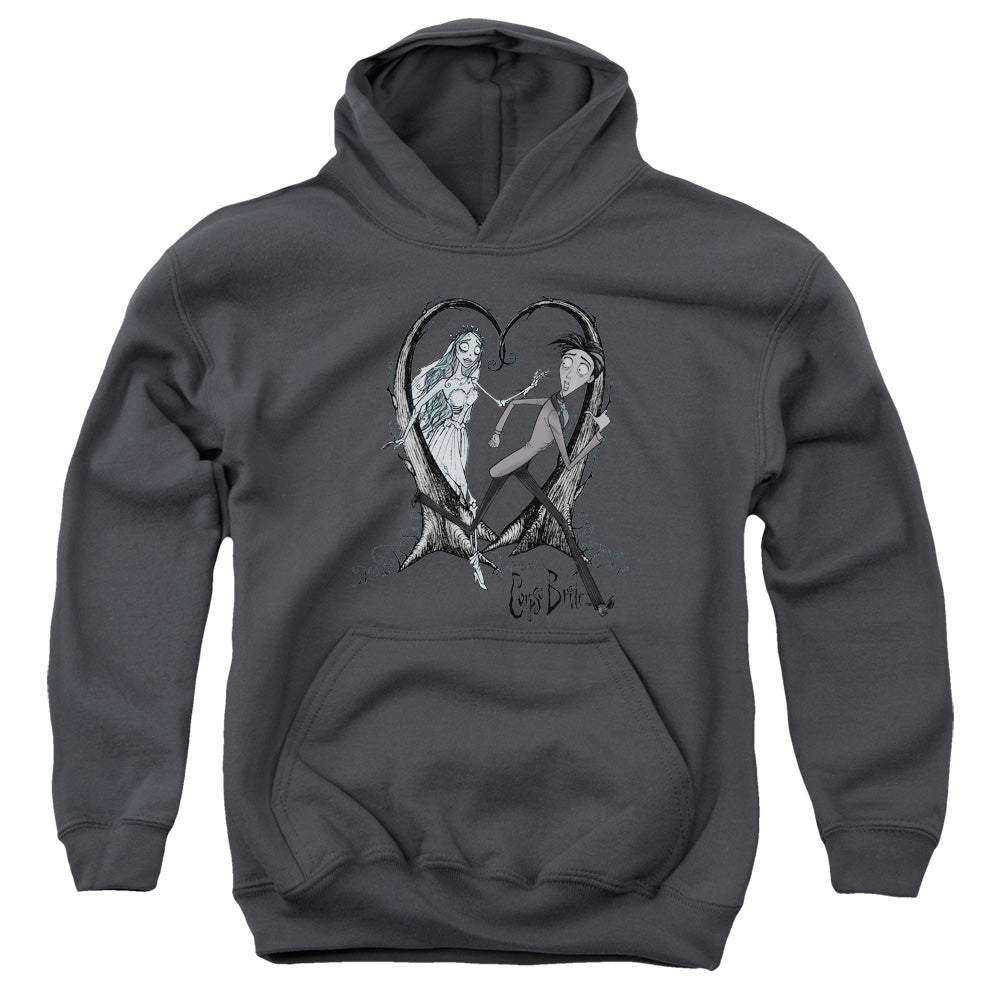 Corpse Bride Runaway Groom Kids Youth Hoodie Charcoal Officially Licensed