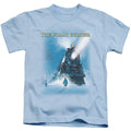 The Polar Express Big Train Juvenile Kids Youth T Shirt Light Blue Officially Licensed