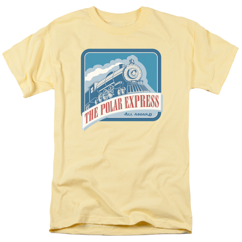 The Polar Express All Aboard Mens T Shirt Yellow Officially Licensed