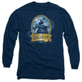 The Polar Express True Believer Mens Long Sleeve Shirt Navy Blue Officially Licensed