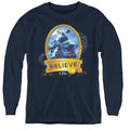 The Polar Express True Believer Long Sleeve Kids Youth T Shirt Navy Blue Officially Licensed