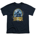 The Polar Express True Believer Kids Youth T Shirt Navy Blue Officially Licensed