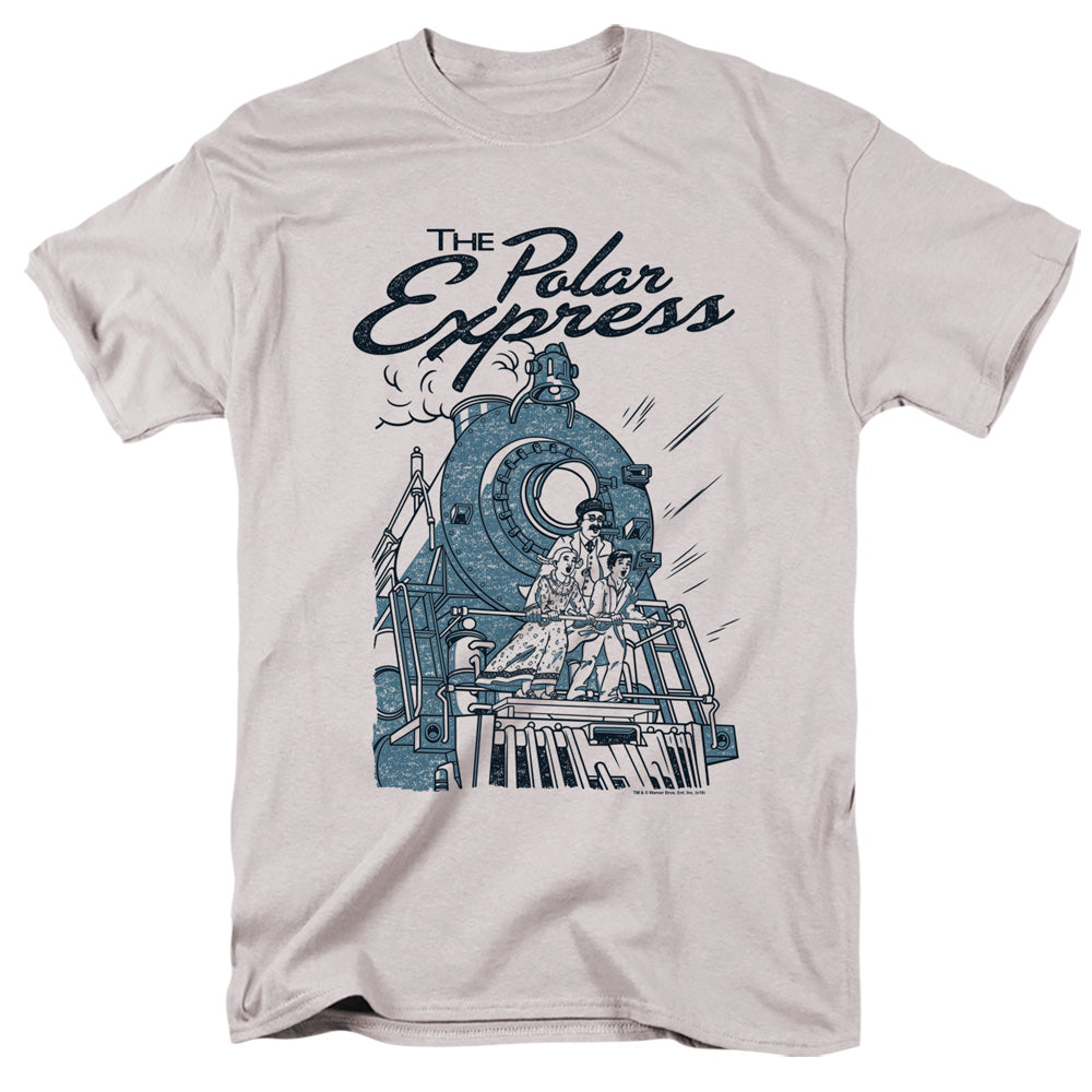 Polar Express Rail Riders Mens T Shirt Silver Officially Licensed