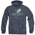 The Polar Express Train Logo Heather Mens Hoodie Navy Blue Officially Licensed