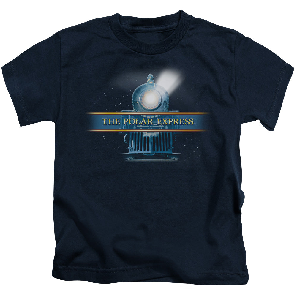 The Polar Express Train Logo Juvenile Kids Youth T Shirt Navy Blue Officially Licensed