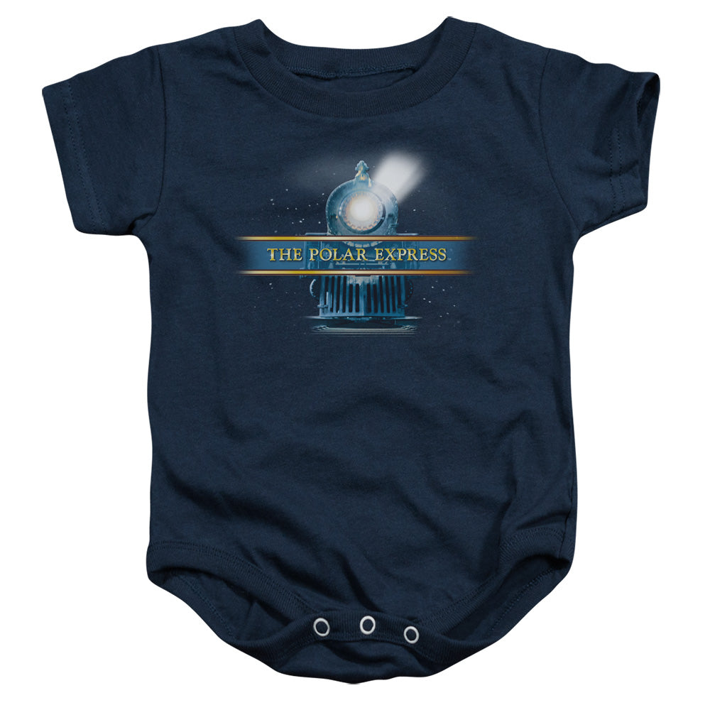 The Polar Express Train Logo Infant Baby Snapsuit Navy Blue Officially Licensed