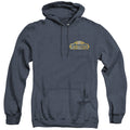 The Polar Express Conductor Heather Mens Hoodie Navy Blue Officially Licensed