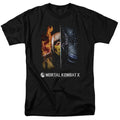 Mortal Kombat Fire And Ice Mens T Shirt Black Officially Licensed