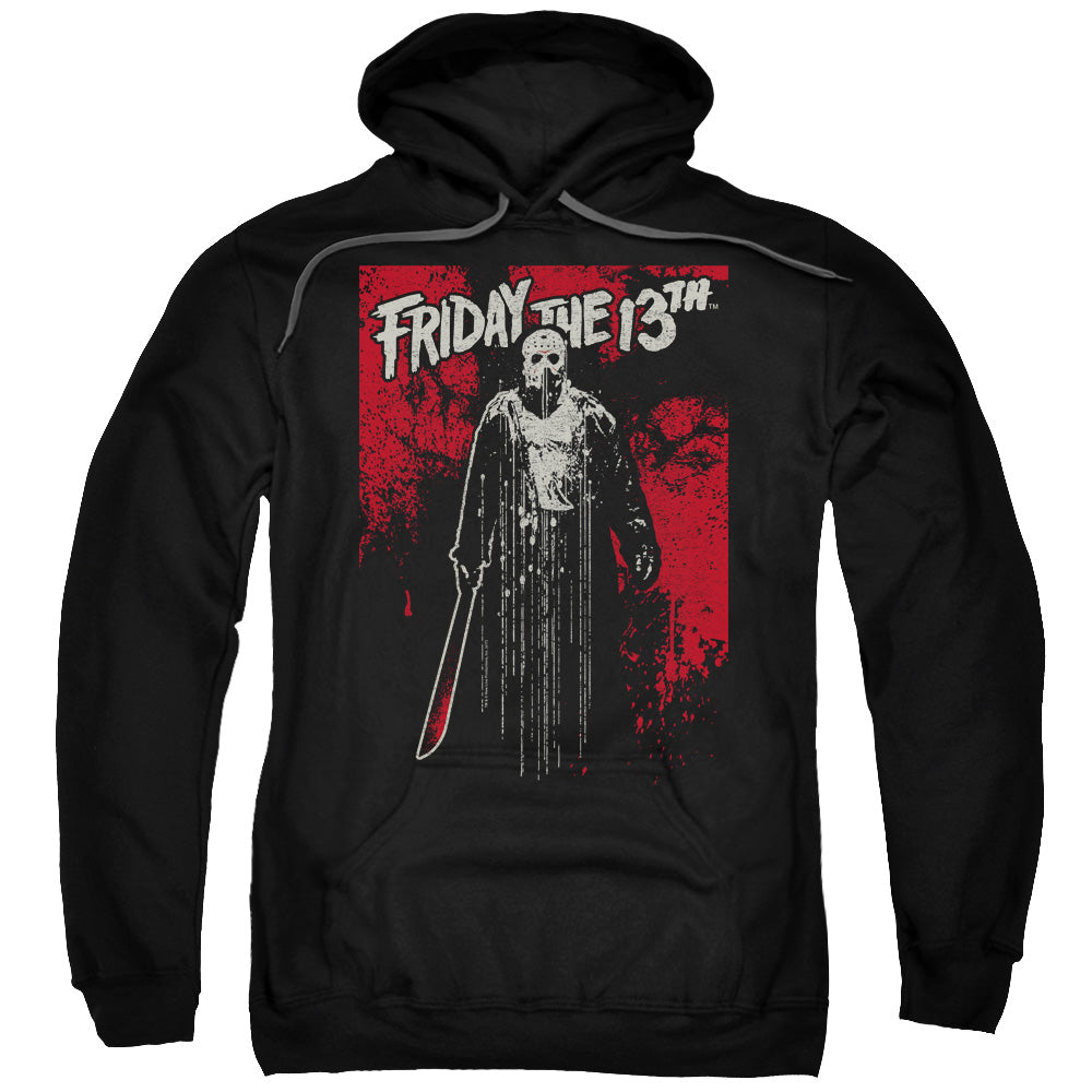 Friday The 13Th Drip Mens Hoodie Black Officially Licensed
